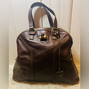 Yves Saint Laurent Rive Gauche - Leather Muse Tote Brown